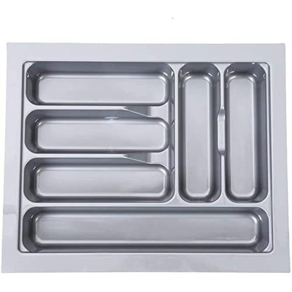Tandem PVC Cutlery Tray For Kitchen Drawer/Cutlery Storage Organizer Tray For Modular Kitchen Basket 