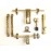 eHome Decor Brass Finish Door Kit (Antique Finish, 6-Pieces) DK - 587