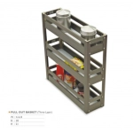 Aluminium modular Kitchen Three shelf Pullout  21"