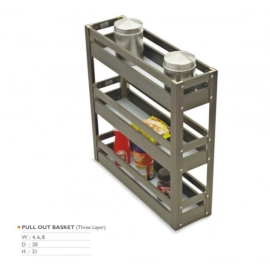 Aluminium modular Kitchen Three shelf Pullout  21