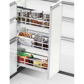 SS kitchen Basket 3 shelf pull out 21"