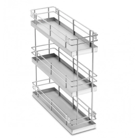 SS kitchen Basket 3 shelf pull out 21"