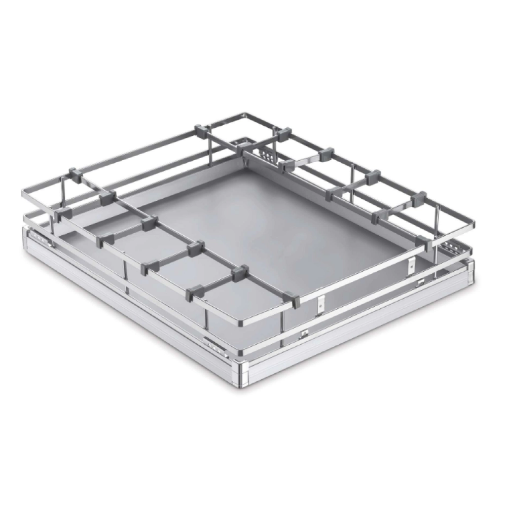 SS 304 Luxury square Glass Kitchen Basket  4"