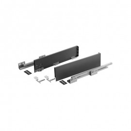 Ozone Tandem Slim Drawer Box SystemOE-DWDS-PRO-S 550MM ANTHGREY  with Load Capacity Upto 40 Kg (Grey, 22 Inch  )